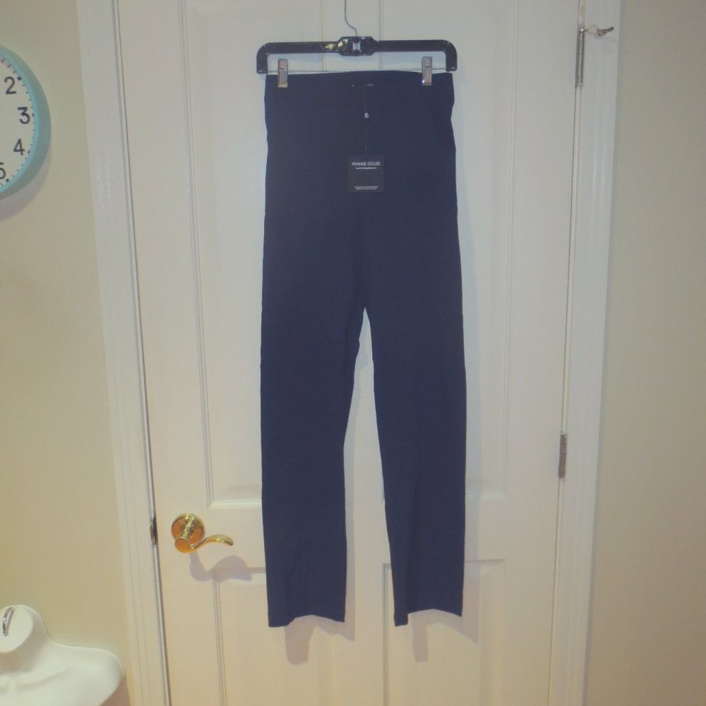NWT Franne Golde Classic Lite Navy Blue Slimming Pants 6